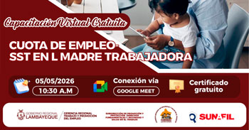  Capacitación online  - "Cuota de empleo- SST en la madre trabajadora" GRTPE Lambayeque