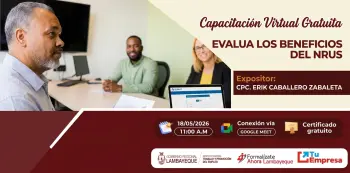  Capacitacion online - "Evalúa los beneficios del NRUS"  (GRTPE Lambayeque)