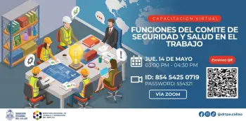  Capacitación online gratis "Funciones del Comité de Seguridad y Salud en el Trabajo" DRTPE Callao