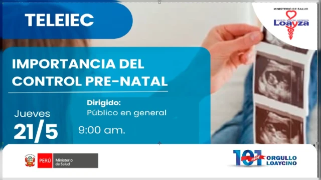  Capacitación online gratis - "Importancia del control pre-natal" Hospital Nacional Arzobispo Loayza