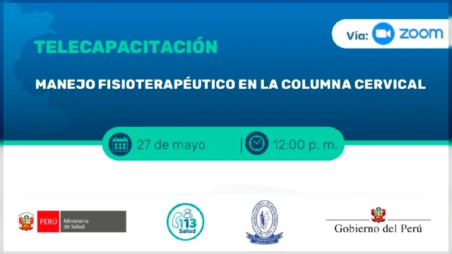  Capacitación online gratis - "Manejo Fisioterapéutico en la columna cervical" Ministerio de Salud