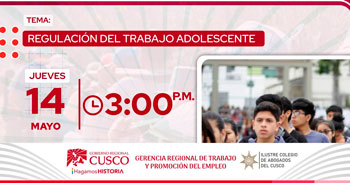  Capacitación online gratis - "Regulación del Trabajo Adolescente"  GRTPE Cusco