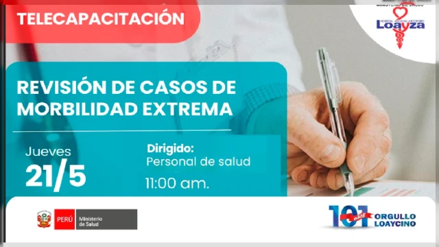  Capacitación online gratis - "Revisión de casos de morbilidad extrema" Hospital Nacional Arzobispo Loayza 