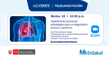  Capacitación online  "Hipertensión Pulmonar: Estrategias para un diagnóstico precoz y oportuno" de EsSalud