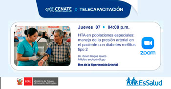  Capacitación online  HTA en Poblaciones Especiales: Manejo de la presión arterial en el paciente con Diabetes Mellitus