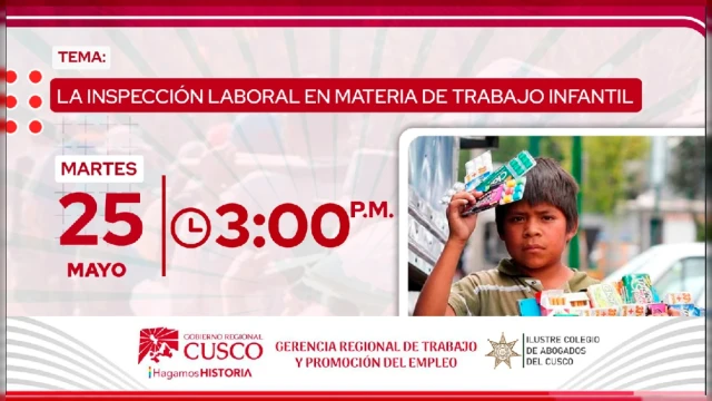  Capacitacion online - "La Inspección Laboral en materia de Trabajo Infantil" GRTPE Cusco