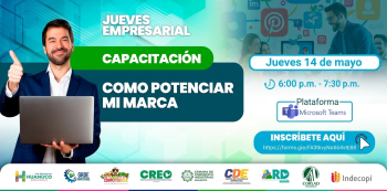  Capacitación online - "Cómo potenciar mi marca" Gerencia Regional de Desarrollo Económico Huánuco