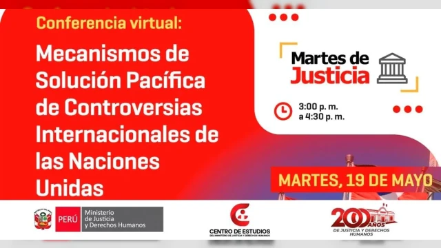 Capacitación online - "Martes de Justicia: Solución pacífica de controversias internacionales de la ONU" 