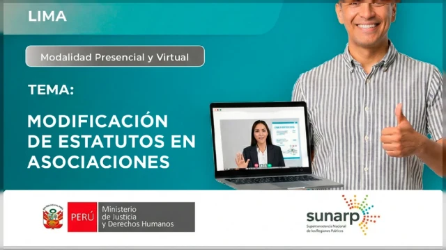  Capacitación online - "Modificación de Estatutos en Asociaciones" Sunarp