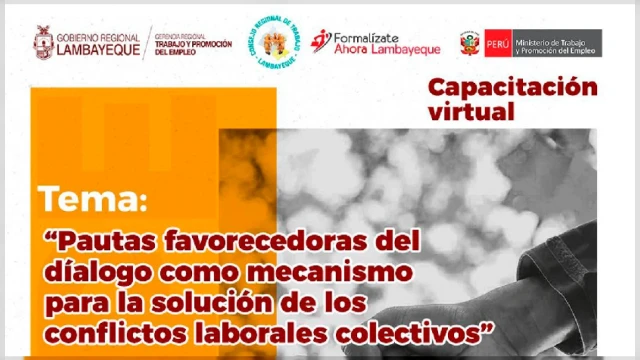  Capacitación virtual - Pautas favorecedoras del diálogo como mecanismo para la solución de los conflictos laborales