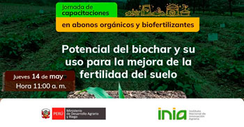  Capacitación virtual - "Potencial del biochar y su uso para la mejora de la fertilidad del suelo" INIA
