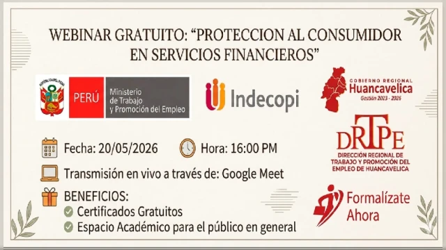  Capacitación virtual - "Protección al consumidor en servicios financieros" Drtpe Huancavelica