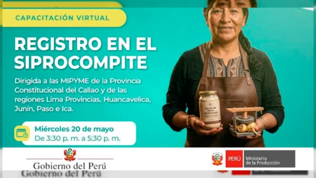 Capacitación Virtual - "Registro en el Siprocompite" Ministerio de la Producción del Perú