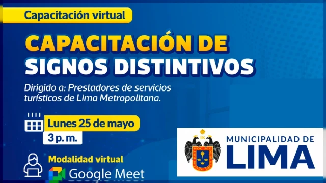  Capacitación virtual - "Signos Distintivos" Municipalidad de Lima