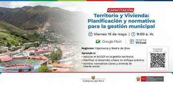  Capacitación virtual - "Territorio y Vivienda: planificación y normativa para la gestión municipal" 