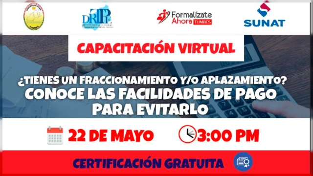  Capacitación online - ¿Tienes un fraccionamiento y/o aplazamiento? Conoce las facilidades de pago para evitarlo