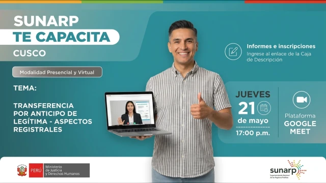  Capacitación Virtual - "Transferencia por Anticipo de Legítima - Aspectos Registrales" Sunarp 