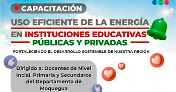  Capacitación online - "Uso Eficiente de la Energía en Instituciones Educativas Públicas y Privadas"  