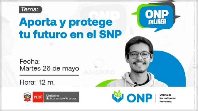  Charla online- "Aporta y protege tu futuro en el SNP" ONP