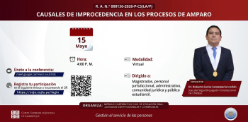  Conferencia virtual - "Causales de improcedencia en los procesos de amparo"