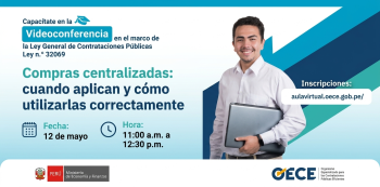  Conferencia online - "Compras centralizadas: cuándo aplican y cómo utilizarlas correctamente" OECE