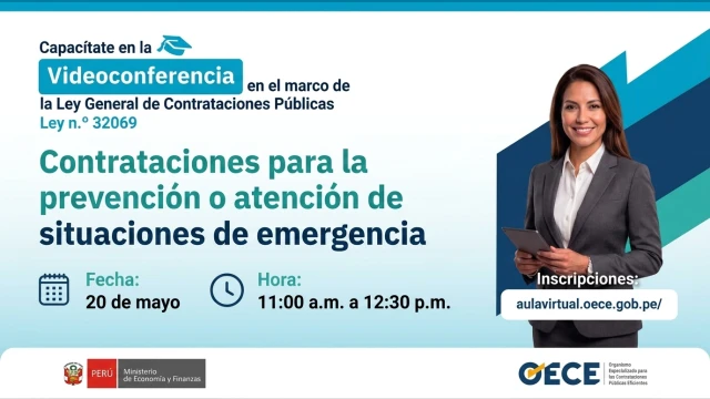  Conferencia online - "Contrataciones para la prevención o atención de situaciones de emergencia" OECE