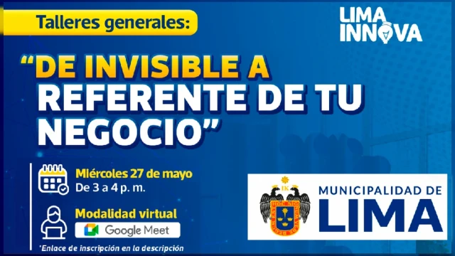 Conferencia online "Convierte tu experiencia y talento en una marca que inspire" Municipalidad de Lima