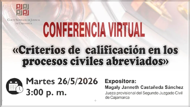  Conferencia virtual - "Criterios de calificación en los procesos civiles abreviados" 