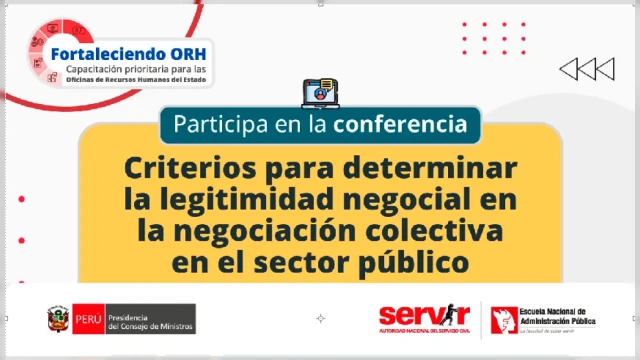  Conferencia online Criterios para determinar la legitimidad negocial en la negociación colectiva en el sector público