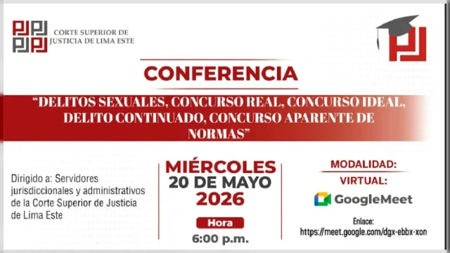  Conferencia virtual Delitos sexuales, concurso real, concurso ideal, delito continuado, concurso aparente de normas