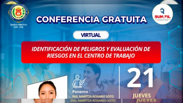  Conferencia online Gratis - "Identificación de Peligros y Evaluación de Riesgos en el Centro de Trabajo"  