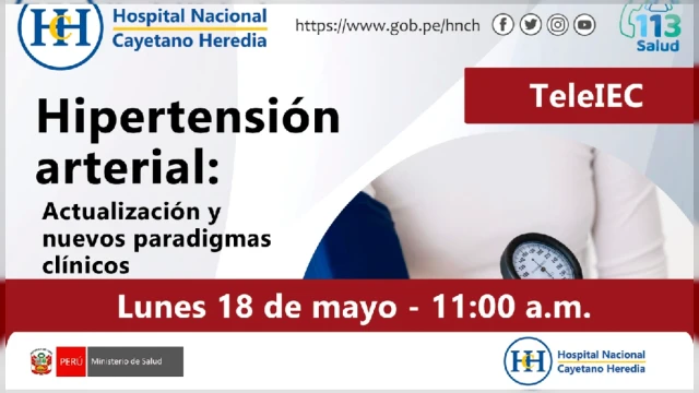  Conferencia online  "Hipertensión arterial: Actualización y nuevos paradigmas clínicos" MINSA