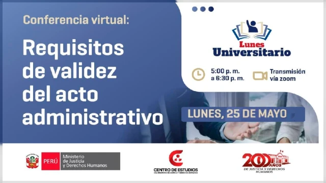  Conferencia virtual - "Lunes Universitario: Requisitos de validez del acto administrativo" 