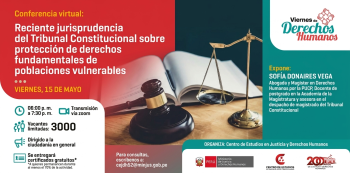  Conferencia virtual online - "Jurisprudencia del TC sobre derechos de poblaciones vulnerables" MINJUSDH