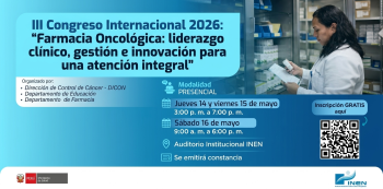 Congreso presencial - "Farmacia Oncológica" INEN