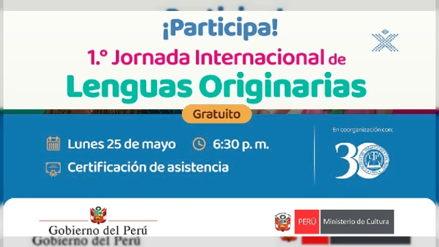  Conversatorio virtual - "I Jornada Internacional de Lenguas Originarias" Ministerio de Cultura