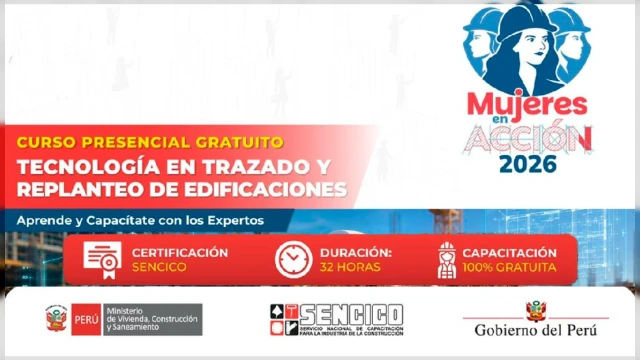  Curso presencial gratis - "Tecnología en Trazado y Replanteo de Edificaciones" SENCICO - Sede Piura