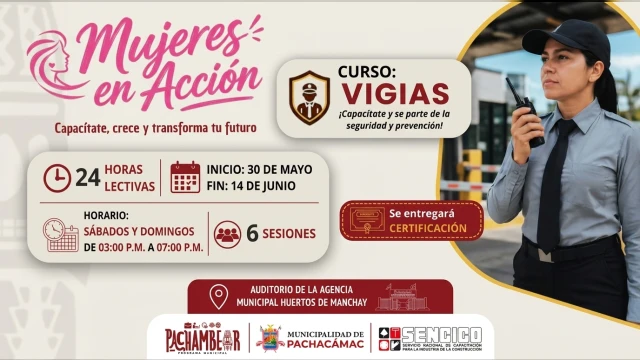  Curso presencial - "Vigías" Municipalidad Distrital de Pachacámac