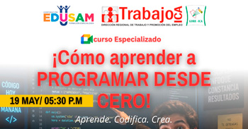  Curso online gratis - "Cómo aprender a programar desde cero" DRTPE ICA