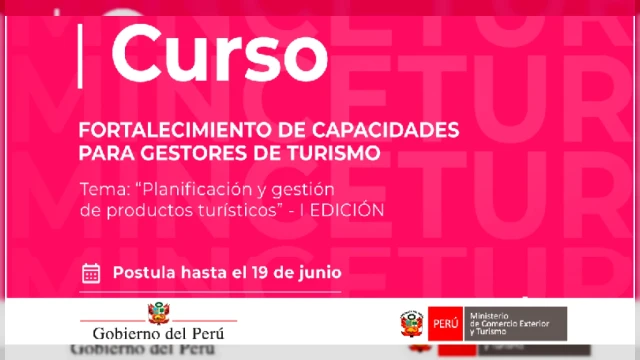  Curso online gratis - "Planificación y gestión de productos turísticos" Mincetur
