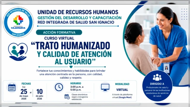  Curso virtual - "Trato humanizado y calidad de atención al usuario" Red Integrada de Salud San Ignacio