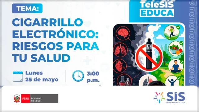  Evento online- " ¿Crees que el cigarro electrónico es menos dañino?" Seguro Integral de Salud