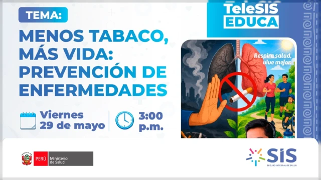  Evento online - "Menos Tabaco, Más Vida: Prevención de Enfermedades" Seguro Integral de Salud Gratis
