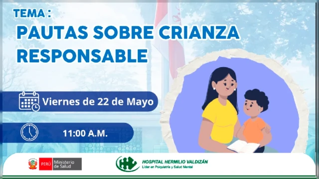  Evento online  - "Pautas sobre crianza responsable" Hospital Hermilio Valdizán