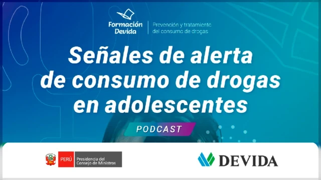  Evento online - "Señales de alerta de consumo de drogas en adolescentes" DEVIDA