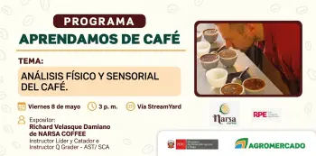  Jornada online gratis - "Análisis físico y sensorial del café" Agromercado