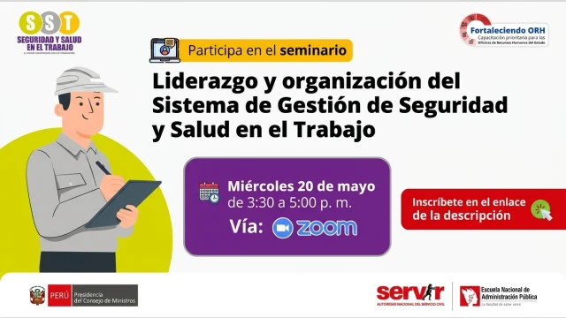 Seminario online - "Liderazgo y organización del Sistema de Gestión de Seguridad y Salud en el Trabajo" SERVIR