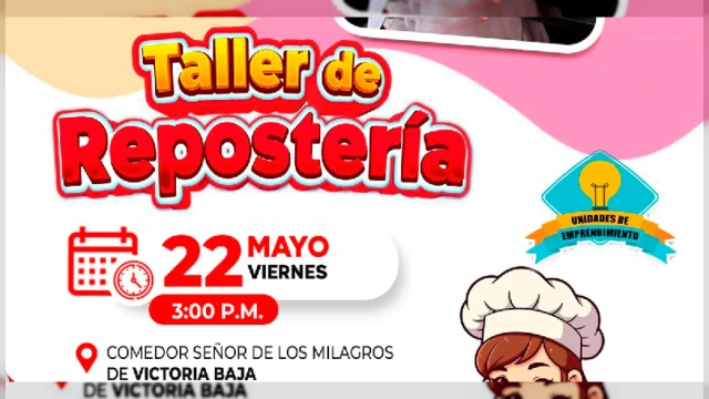  Taller presencial - "Repostería" Municipalidad Provincial de Huaral