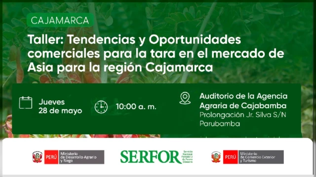  Taller presencial Tendencias y Oportunidades Comerciales para la exportación de tara en el mercado de Asia 