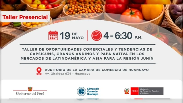  Taller presencial - "Tendencias y Oportunidades Comerciales para Junín - Mayo" Cámara de Comercio de Huancayo